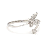 Load image into Gallery viewer, Butterfly Platinum Diamond Ring with Milgrain for Women JL PT LR 142
