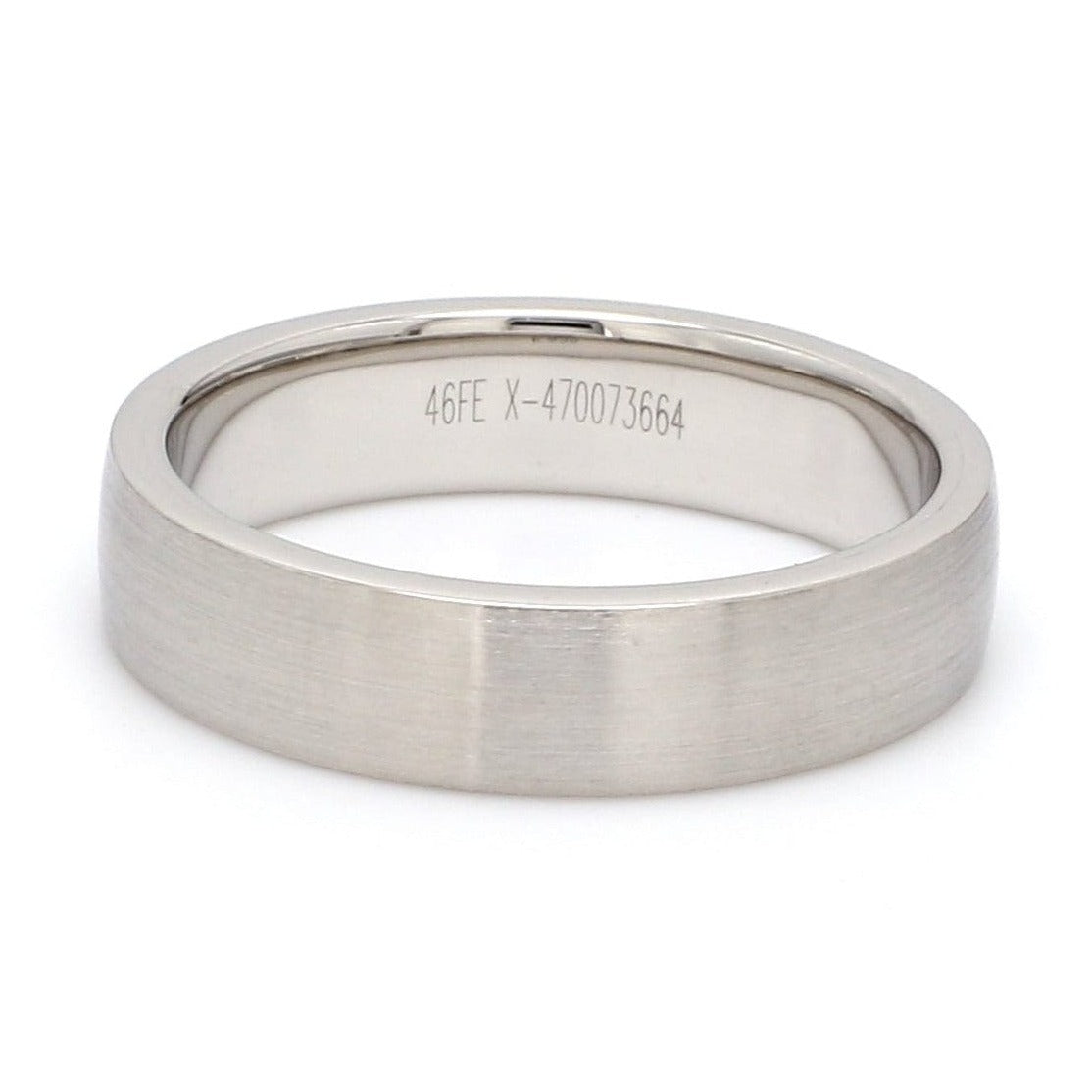Classic Matte Finish Plain Platinum Band for Men JL PT 667