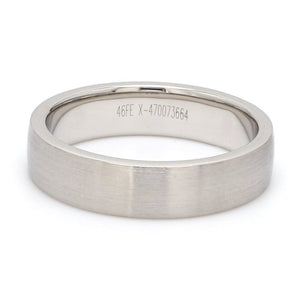 Classic Matte Finish Plain Platinum Band for Men JL PT 667