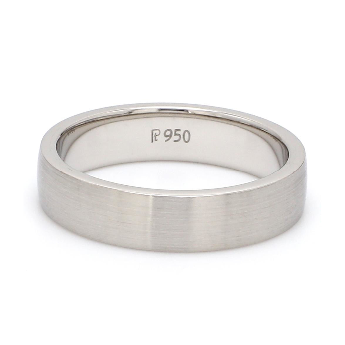 Classic Matte Finish Plain Platinum Band for Men JL PT 667