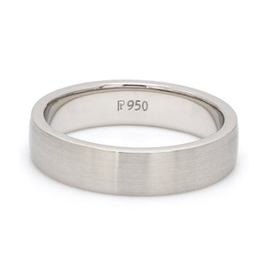 Classic Matte Finish Plain Platinum Band for Men JL PT 667