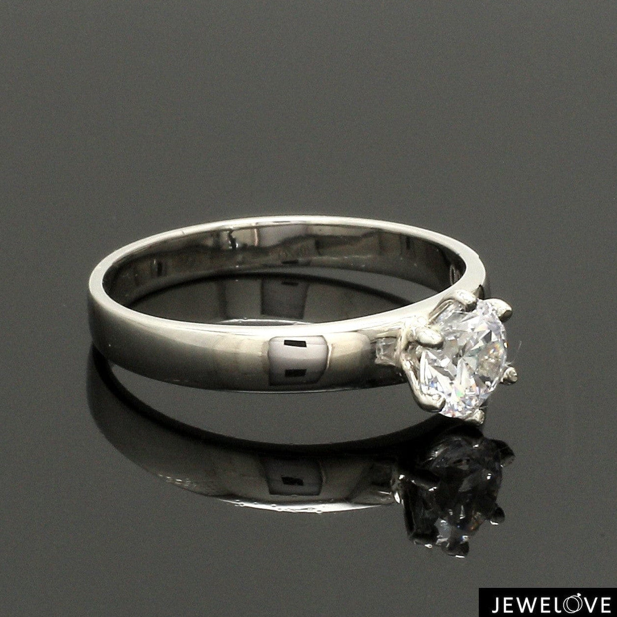 Classic 6 Prong Solitaire Ring made in Platinum SKU 0011
