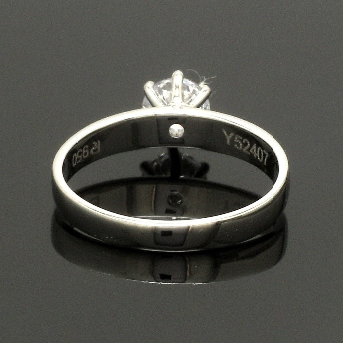 Classic 6 Prong Solitaire Ring made in Platinum SKU 0011
