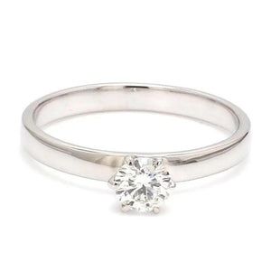 Classic 6 Prong Solitaire Ring made in Platinum SKU 0011