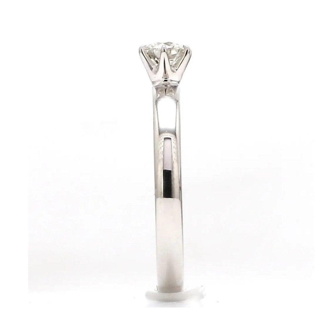 Classic 6 Prong Solitaire Ring made in Platinum SKU 0011