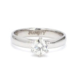 Load image into Gallery viewer, Classic 6 Prong Solitaire Ring made in Platinum SKU 0011
