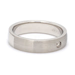 Load image into Gallery viewer, Classic Matte Finish Single Diamond Platinum Ring JL PT 679
