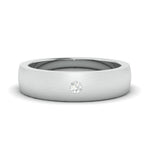 Load image into Gallery viewer, Classic Matte Finish Single Diamond Platinum Ring JL PT 679
