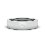 Load image into Gallery viewer, Classic Matte Finish Single Diamond Platinum Ring JL PT 679
