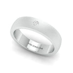 Load image into Gallery viewer, Classic Matte Finish Single Diamond Platinum Ring JL PT 679
