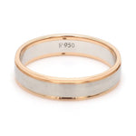 Load image into Gallery viewer, Classic Plain Platinum Couple Rings With a Rose Gold Border JL PT 633
