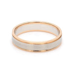 Load image into Gallery viewer, Classic Plain Platinum Couple Rings With a Rose Gold Border JL PT 633
