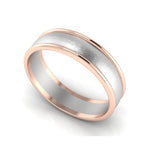 Load image into Gallery viewer, Classic Plain Platinum Couple Rings With a Rose Gold Border JL PT 633
