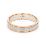 Load image into Gallery viewer, Classic Plain Platinum Couple Rings With a Rose Gold Border JL PT 633
