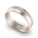 Load image into Gallery viewer, Classic Plain Platinum Couple Rings With a Rose Gold Border JL PT 633
