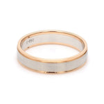 Load image into Gallery viewer, Classic Plain Platinum Couple Rings With a Rose Gold Border JL PT 633
