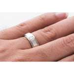 Load image into Gallery viewer, Classic Platinum Solitaire Love Bands SJ PTO 101-A
