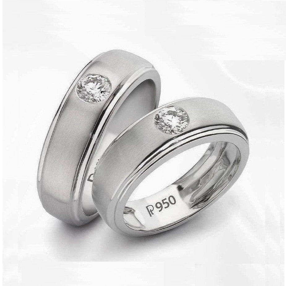 Classic Platinum Solitaire Love Bands SJ PTO 101-A