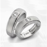 Load image into Gallery viewer, Classic Platinum Solitaire Love Bands SJ PTO 101-A
