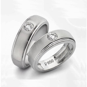 Classic Platinum Solitaire Love Bands SJ PTO 101-A