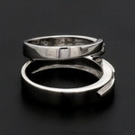 Load image into Gallery viewer, Conjoining Platinum Rings for Couples with Single Diamonds JL PT 599
