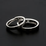 Load image into Gallery viewer, Conjoining Platinum Rings for Couples with Single Diamonds JL PT 599
