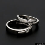 Load image into Gallery viewer, Conjoining Platinum Rings for Couples with Single Diamonds JL PT 599

