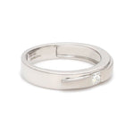 Load image into Gallery viewer, Conjoining Platinum Rings for Couples with Single Diamonds JL PT 599
