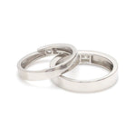 Load image into Gallery viewer, Conjoining Platinum Rings for Couples with Single Diamonds JL PT 599
