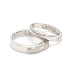 Load image into Gallery viewer, Conjoining Platinum Rings for Couples with Single Diamonds JL PT 599
