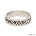 Load image into Gallery viewer, Criss-cross Pattern with Enamel Platinum Unisex Ring JL PT 5945-A
