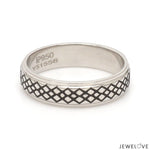 Load image into Gallery viewer, Criss-cross Pattern with Enamel Platinum Unisex Ring JL PT 5945-A
