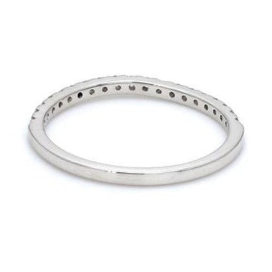 Curvy Half Eternity Platinum Ring with Diamonds JL PT 585
