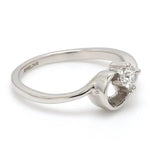 Load image into Gallery viewer, Curvy Platinum Solitaire Ring for Women JL PT 510
