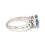Load image into Gallery viewer, Cushion Cut Blue Sapphire Platinum Ring JL PT 1316
