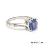 Load image into Gallery viewer, Cushion Cut Blue Sapphire Platinum Ring JL PT 1316
