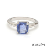 Load image into Gallery viewer, Cushion Cut Blue Sapphire Platinum Ring JL PT 1316
