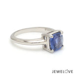 Load image into Gallery viewer, Cushion Cut Blue Sapphire Platinum Ring JL PT 1316
