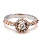 Load image into Gallery viewer, 20-Pointer Halo Diamond Solitaire Platinum Engagement Ring JL PT 582 - RG
