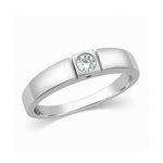 Load image into Gallery viewer, 25-Pointer Single Diamond Platinum Ring for Men SJ PTO 311-Z
