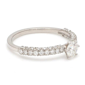 Customised 30-Pointer Platinum Solitaire Ring with Diamonds JL PT 944