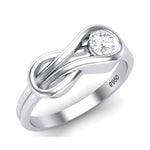 Load image into Gallery viewer, Infinity Platinum Solitaire Ring for Women JL PT 468
