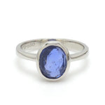 Load image into Gallery viewer, Customised Natural Blue Sapphire Platinum Astrology Ring for Rashi JL PT 1147
