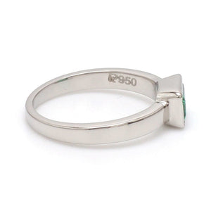 Platinum Ring with Emerald JL PT 1309