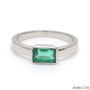 Platinum Ring with Emerald JL PT 1309