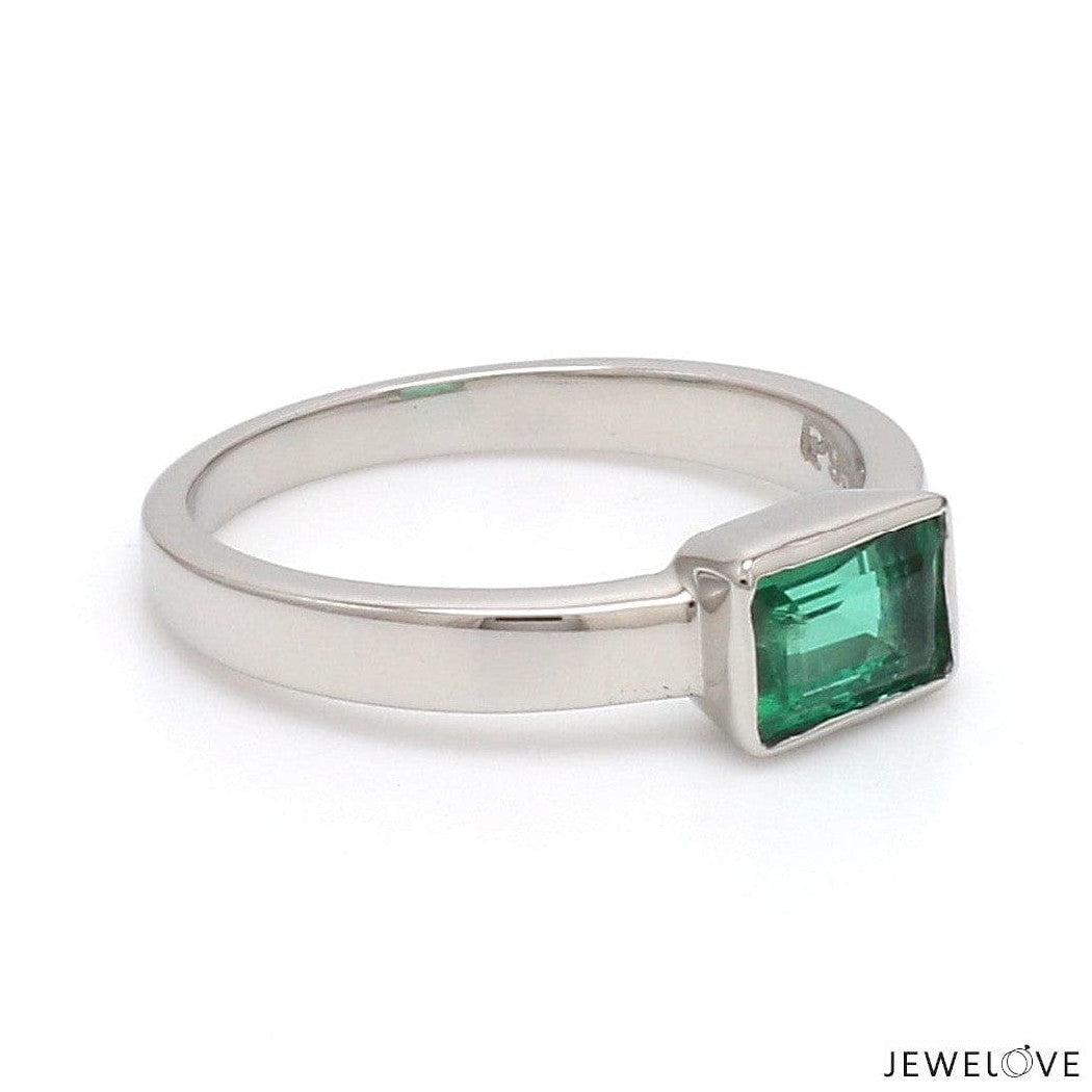 Platinum Ring with Emerald JL PT 1309