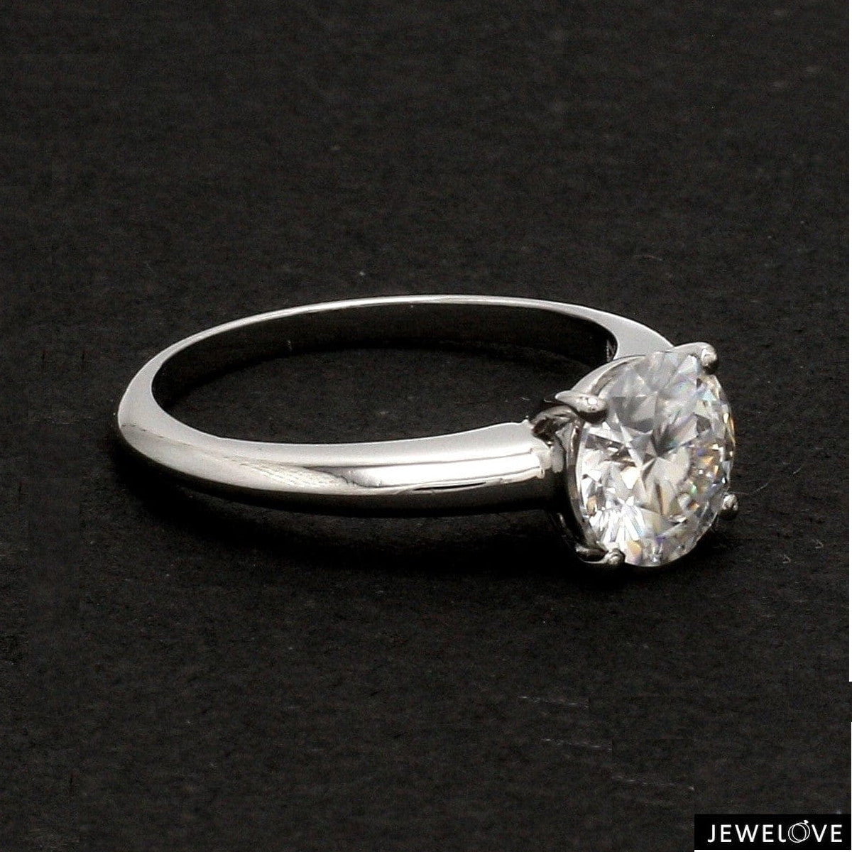 Platinum Ring with Moissanite JL PT 1270
