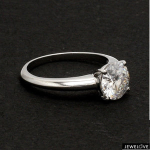 Platinum Ring with Moissanite JL PT 1270