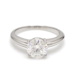 Platinum Ring with Moissanite JL PT 1270