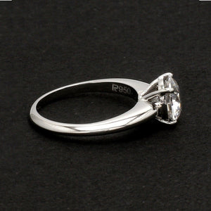 Platinum Ring with Moissanite JL PT 1270
